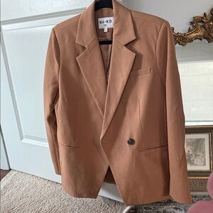 NA-KD Tan oversized blazer - women’s XS/S